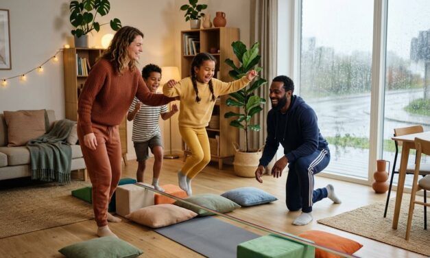 Når vejret holder jer inde, kan familien stadig få en aktiv eftermiddag